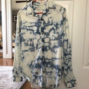 Current/Elliott Tie Dye Denim Shirt